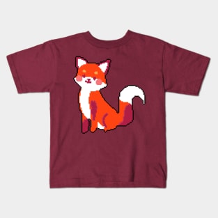 Cunning Charm: Pixel Art Fox Design for Casual Wear Kids T-Shirt